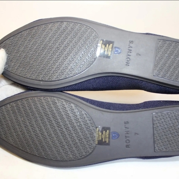 🔹️Rothy's 🔹️Womens 7 The Square Navy Knit Ballet Flats Shoes - Picture 6 of 7